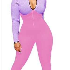 Plus size zip up bodycon jumpsuit size 1/2x